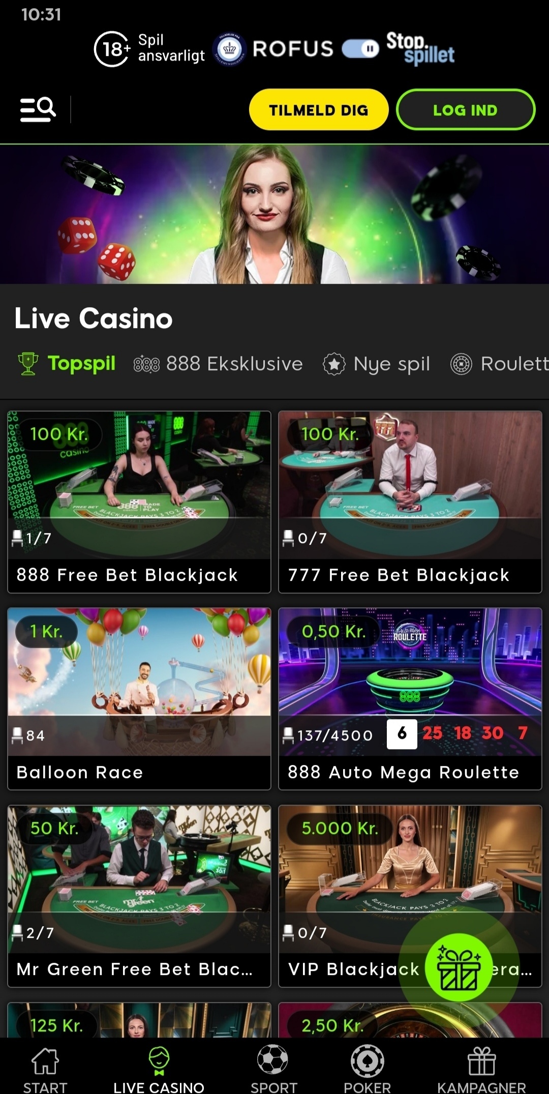 Live casino