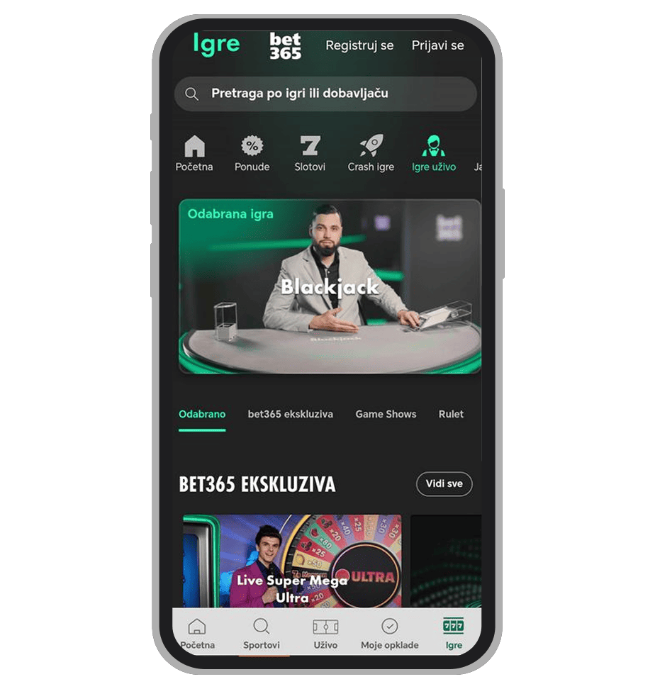 Bet365 igre uživo