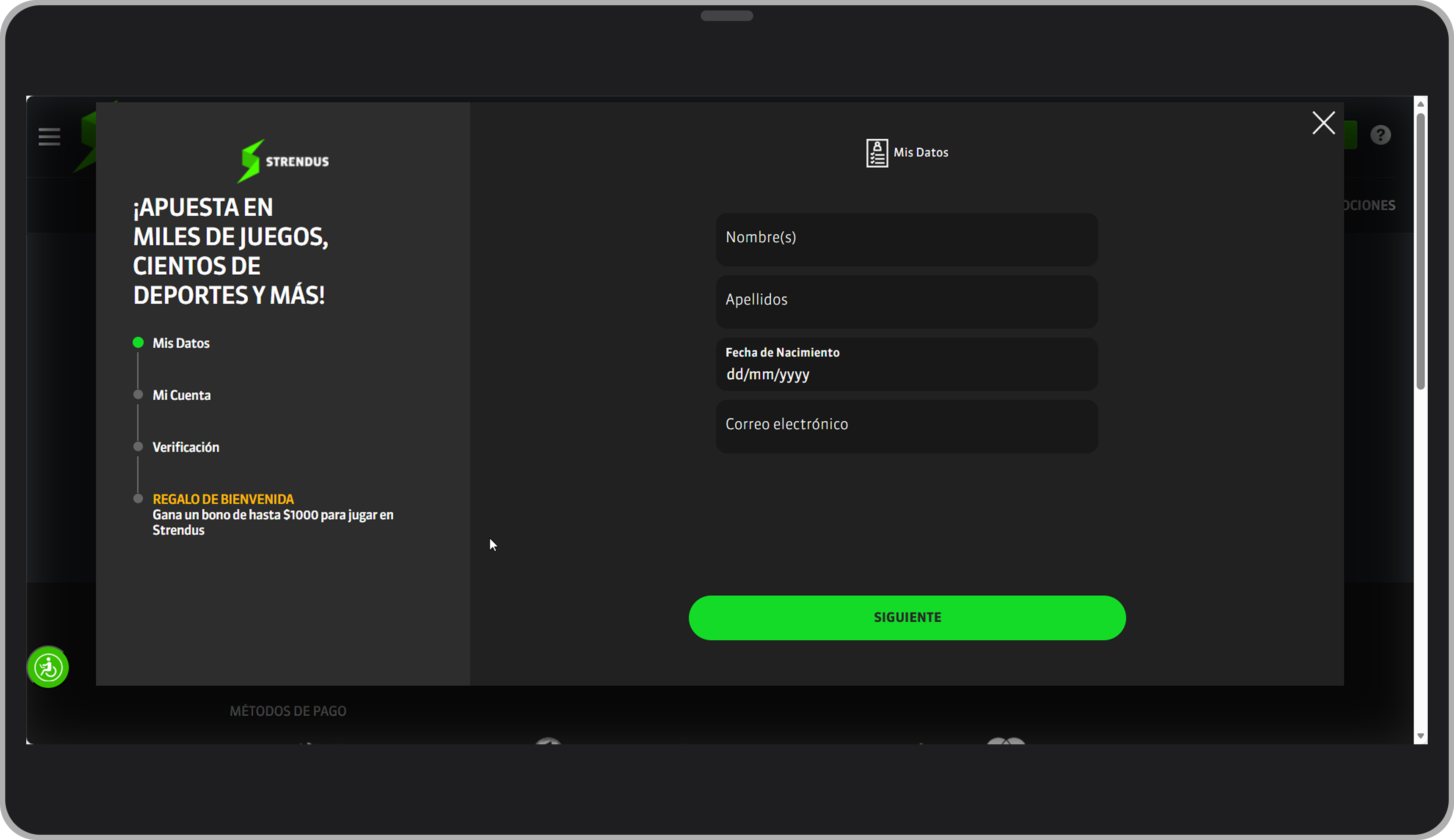 Formulario de registro