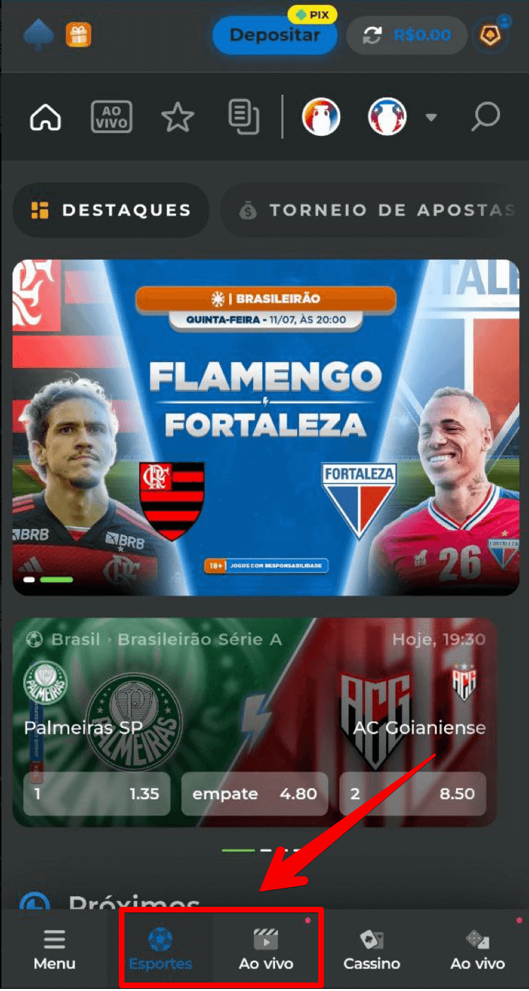 Acesse o esporte CassinoPix 