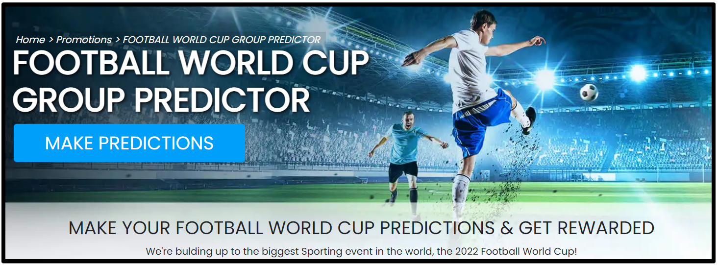 Make World Cup predictions for a Free bet and a Casino bonus.