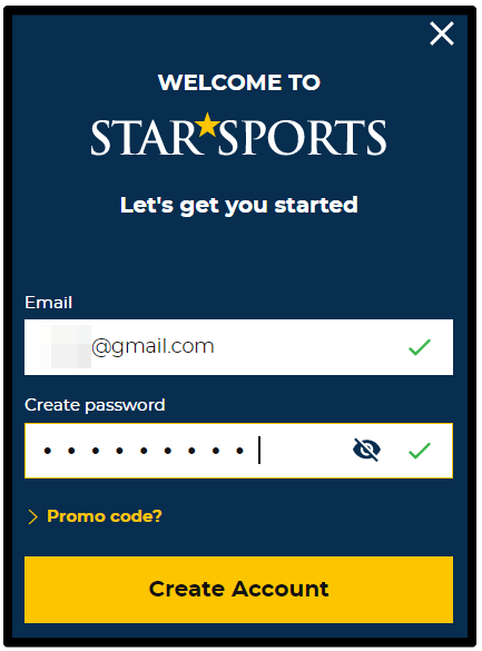 Register for a new betting account.