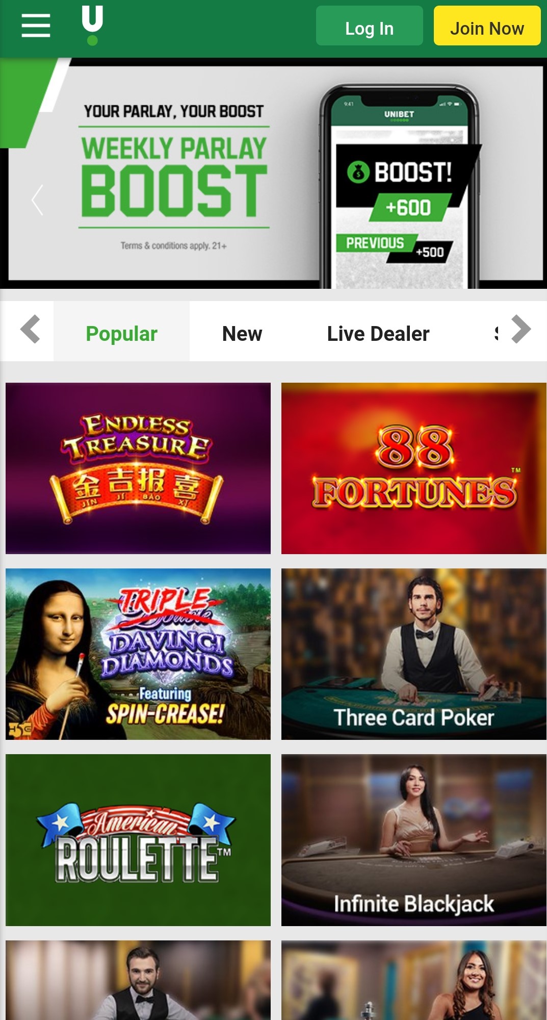 unibet bet 10 get 40 casino