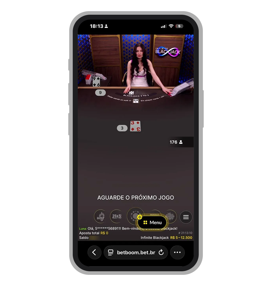 Infinite Blackjack da Evolution é um dos jogos mais populares de cassino ao vivo