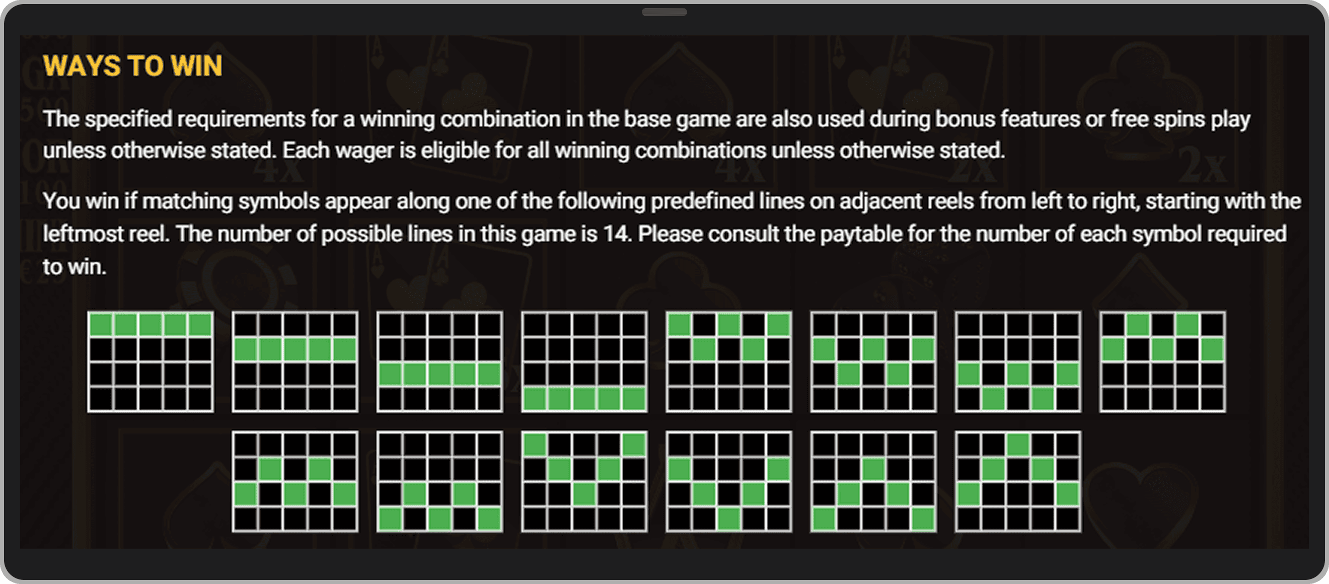 Rules screenshot