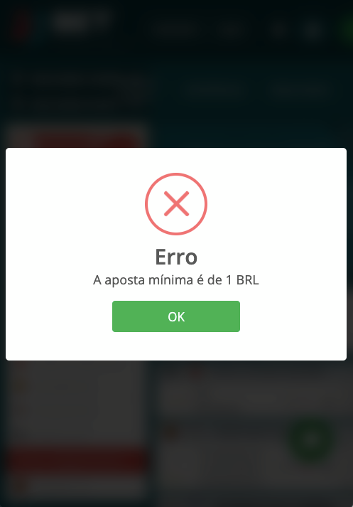 Valor mínimo de aposta na 22Bet