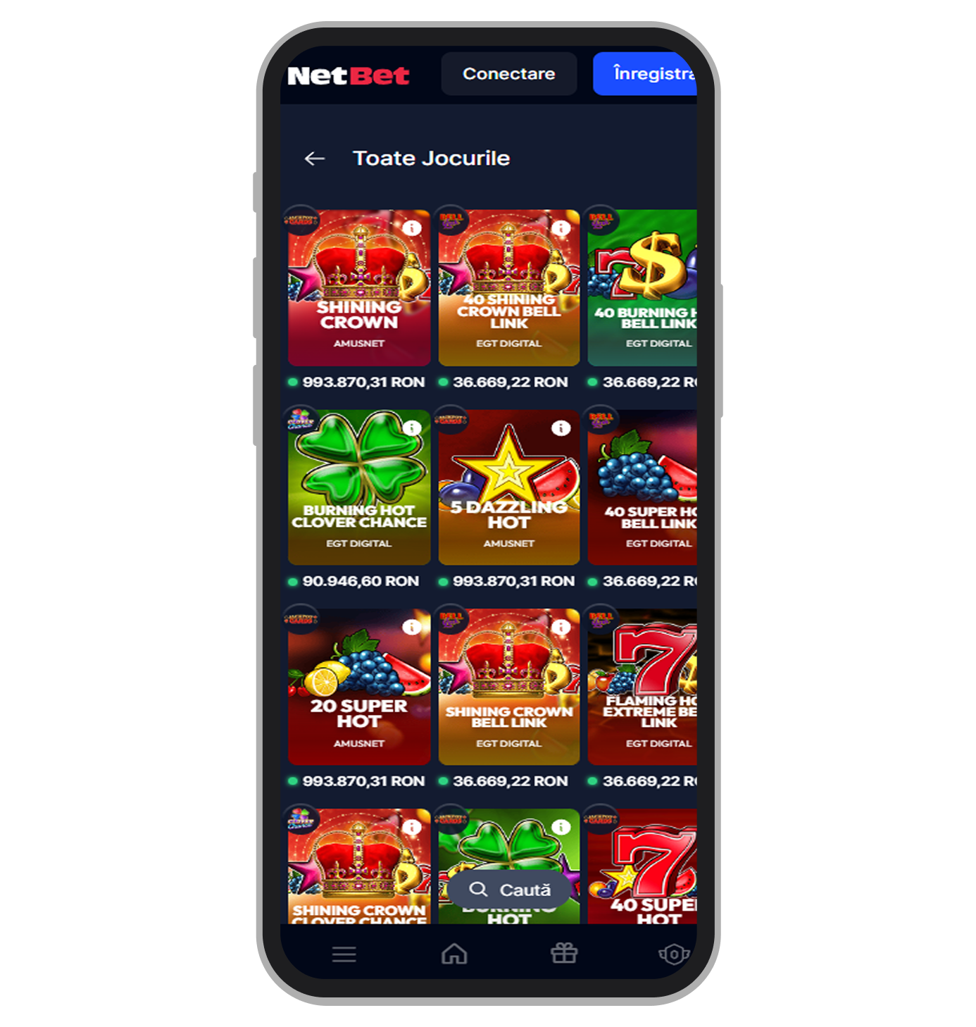 Oferta de jocuri Netbet Casino