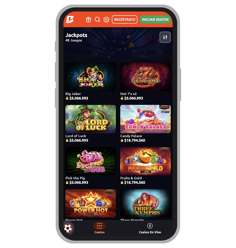 Página de jackpots