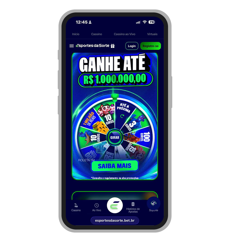 Roleta gratuita da Esportes da Sorte