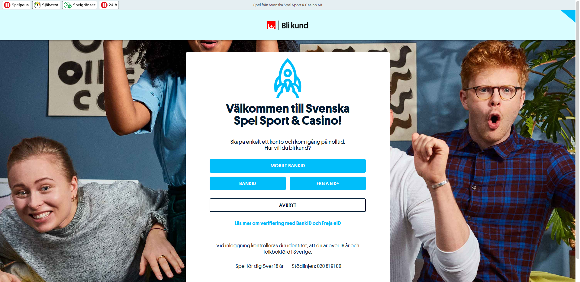 Registrering i Svenska Spel