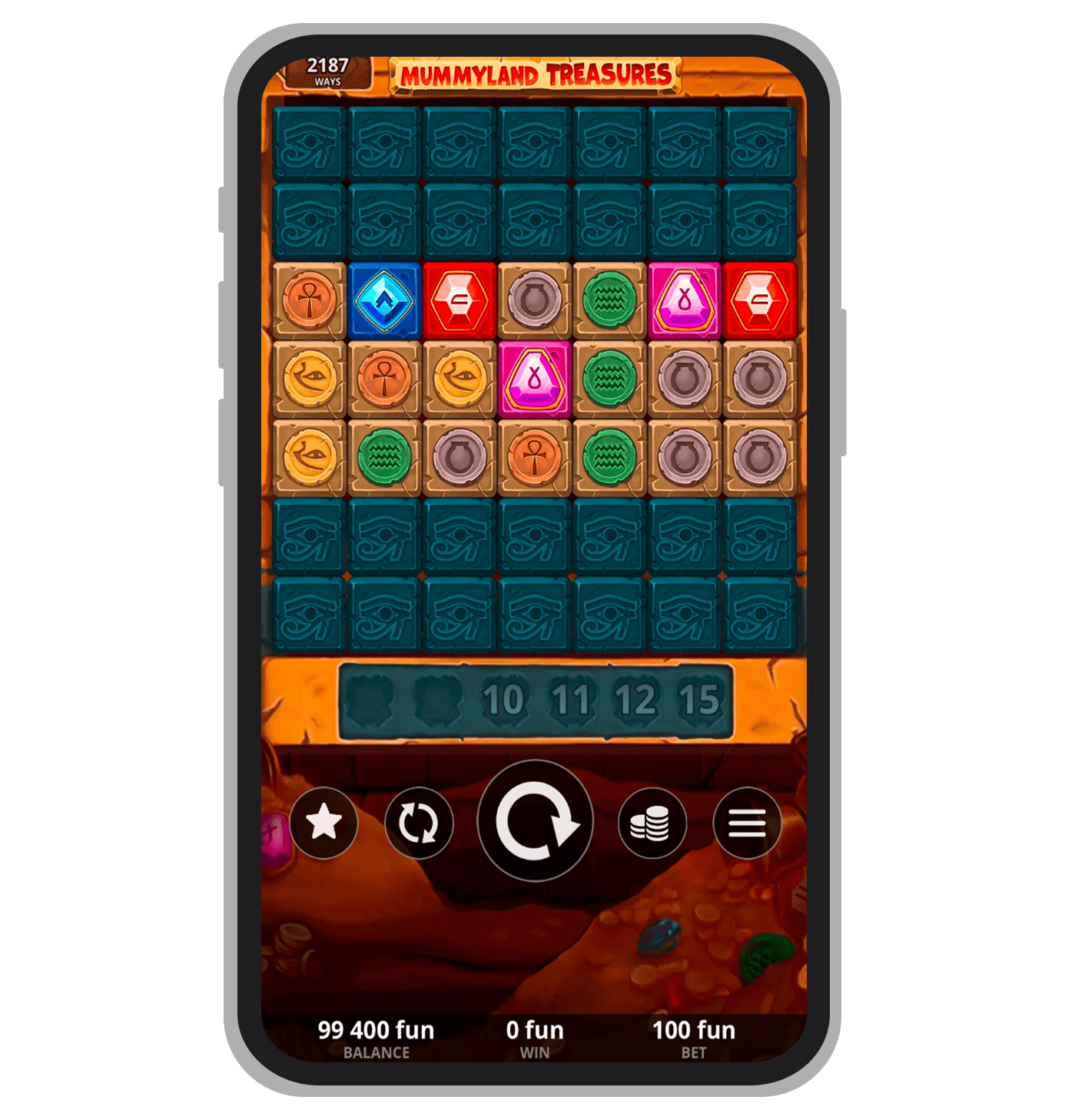 Базовый режим в Mummyland Treasures