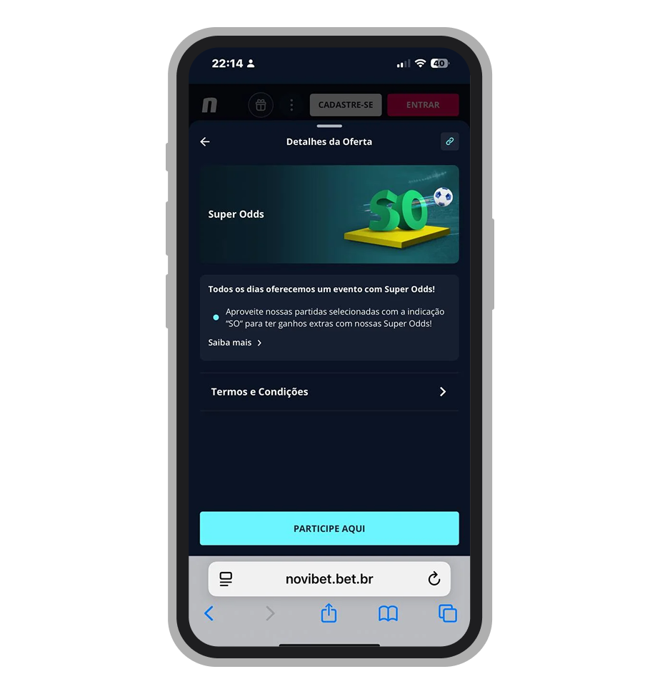 Super Odds é um dos bônus multiplicadores da Novibet