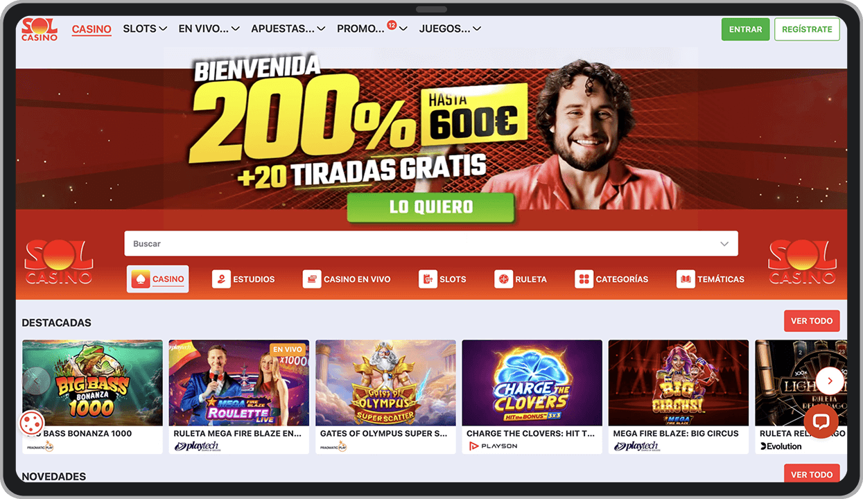 Sol Casino sitio web oficial