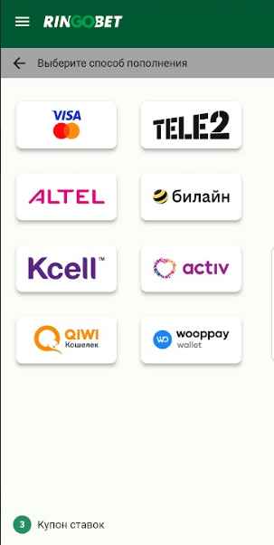 Выберите платёжную систему