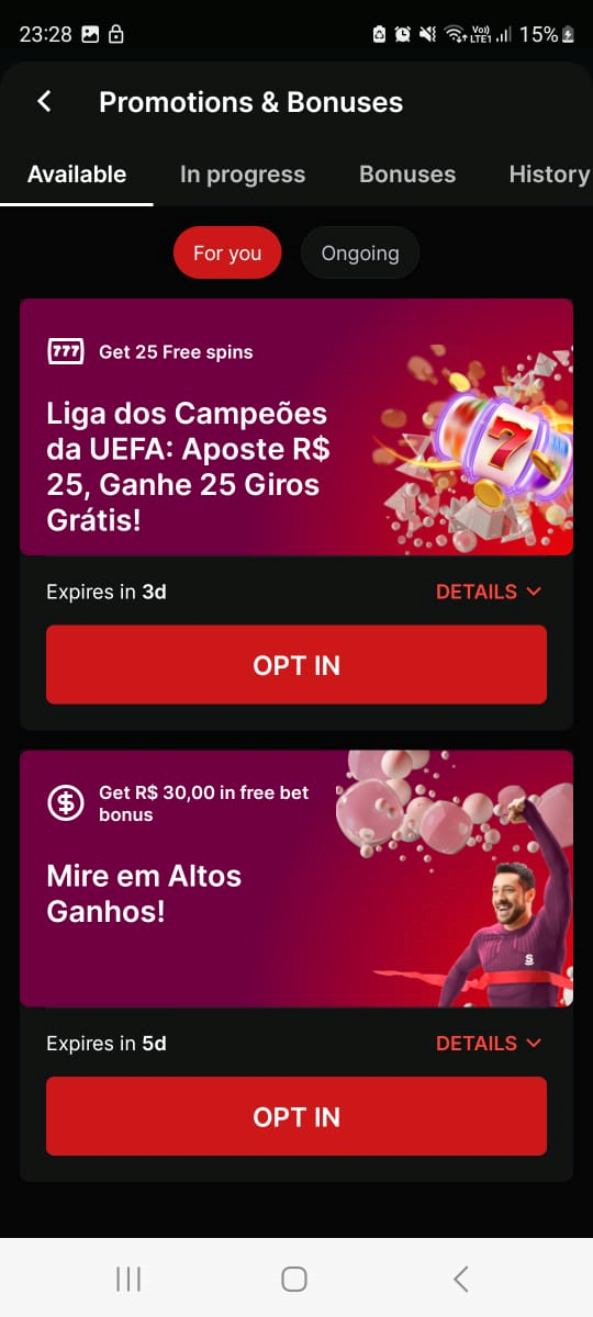 Algumas das promoções da casa