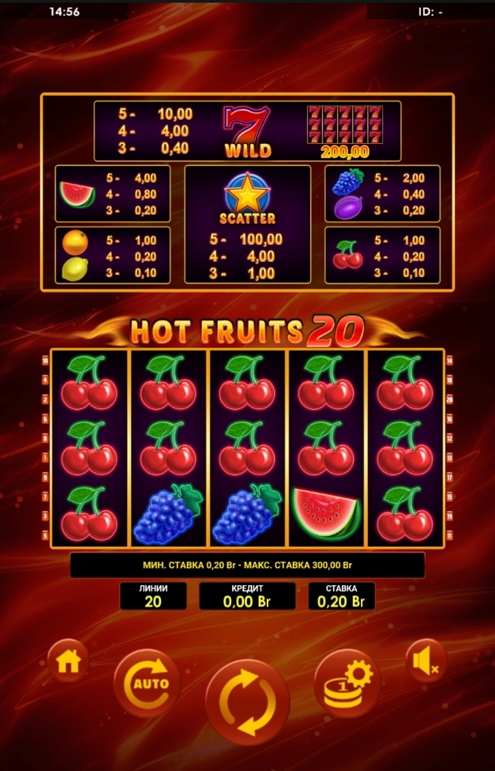 Hot Fruits 20 — видеослот с одним из самых больших RTP