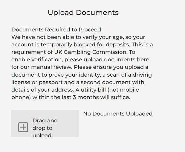 Upload documents for verification