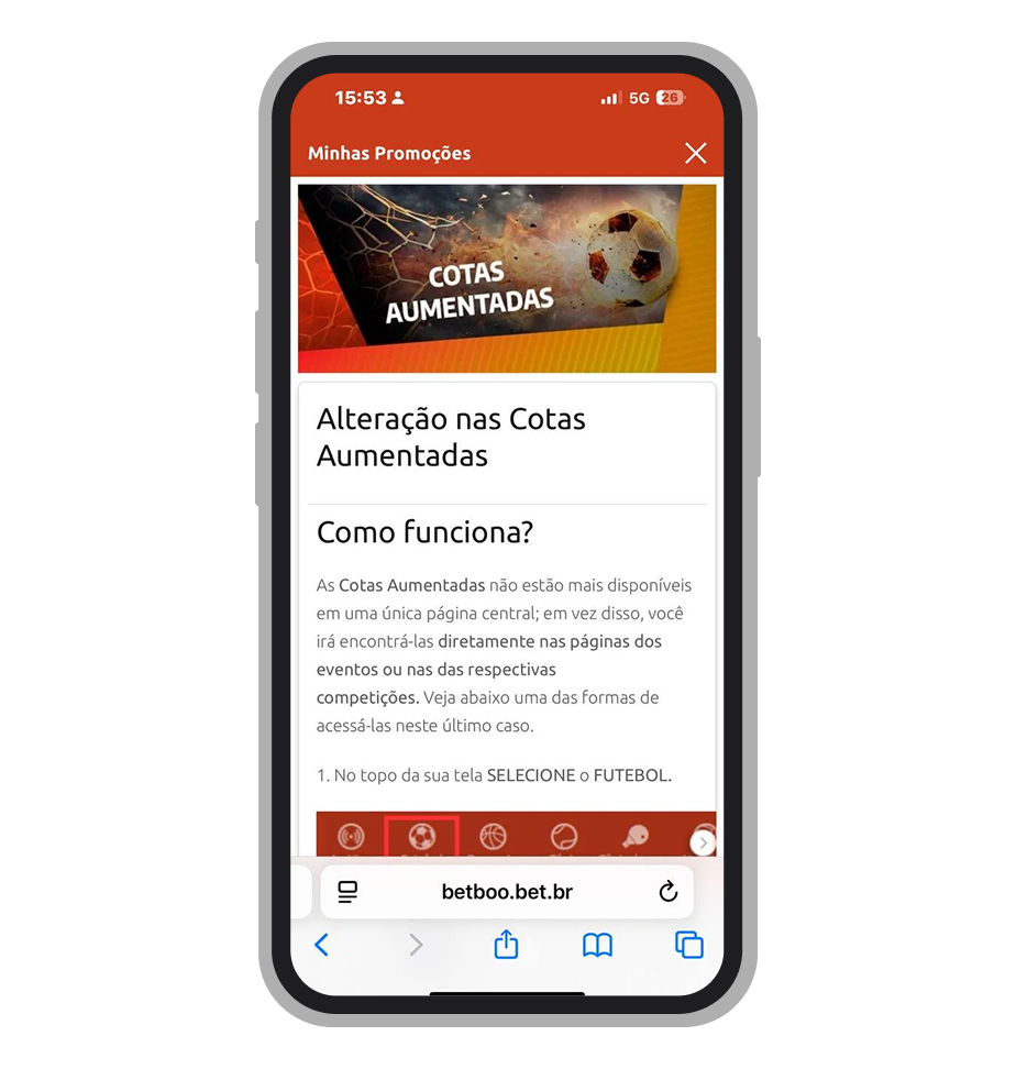 Cotas Aumentadas da Betboo em partidas de futebol