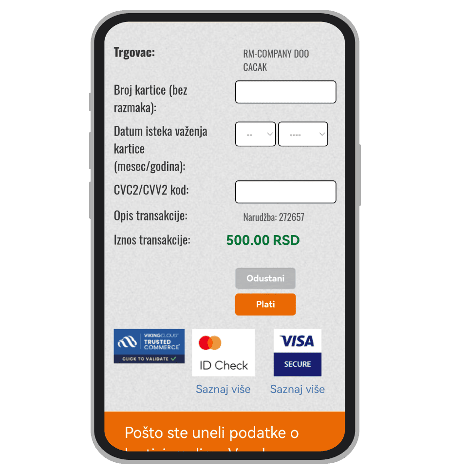 Informacije o kartici