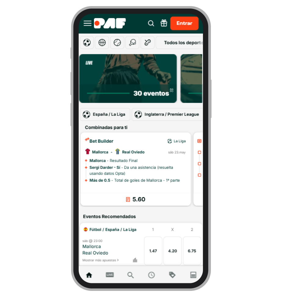 Apuestas en Paf