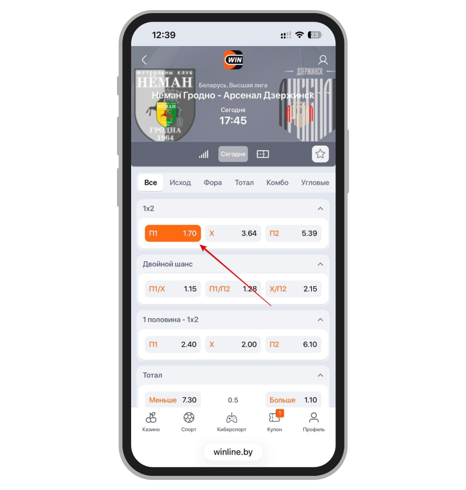 Выбор исхода