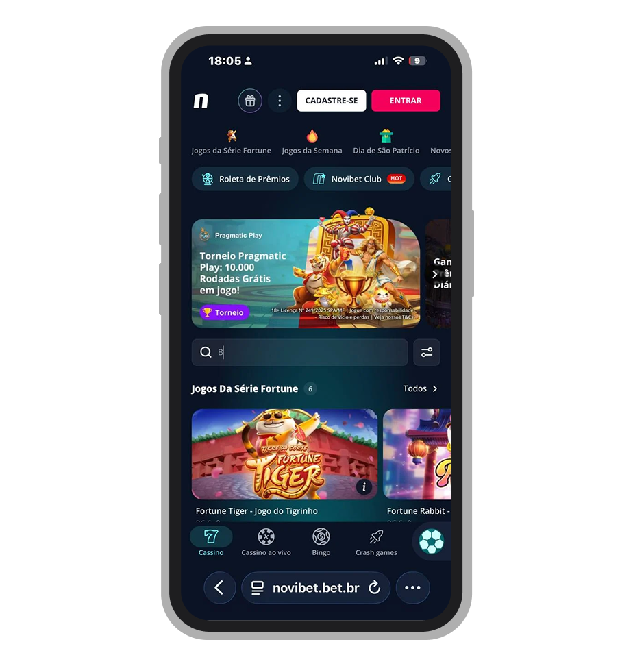 Cassino online Novibet Brasil