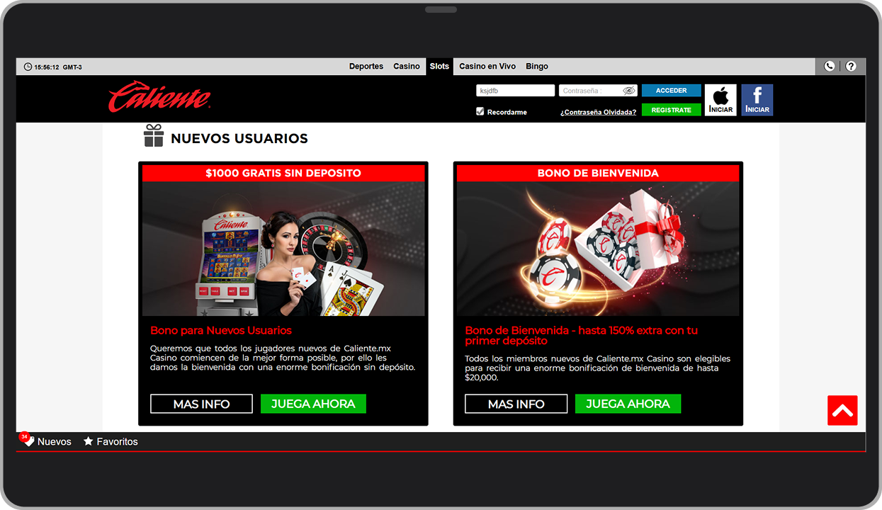 Caliente bonos para nuevos usuarios