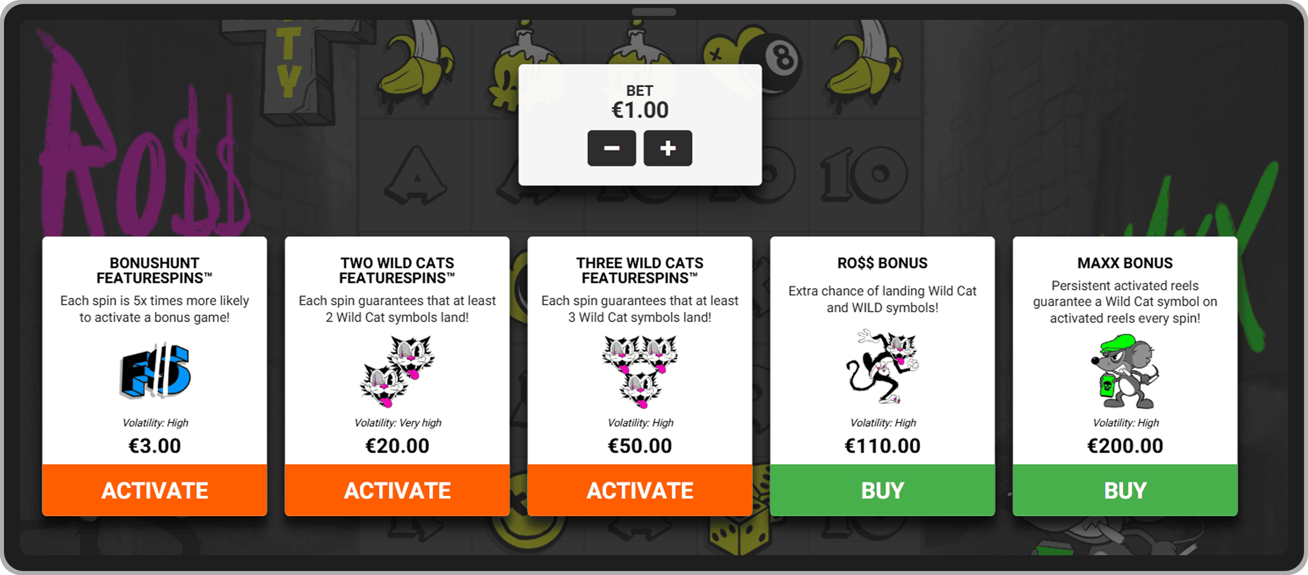 Cumpărarea bonusului