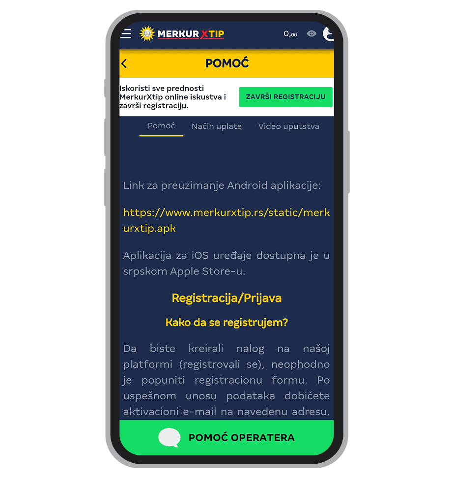 MerkurXtip linkovi za download aplikacije