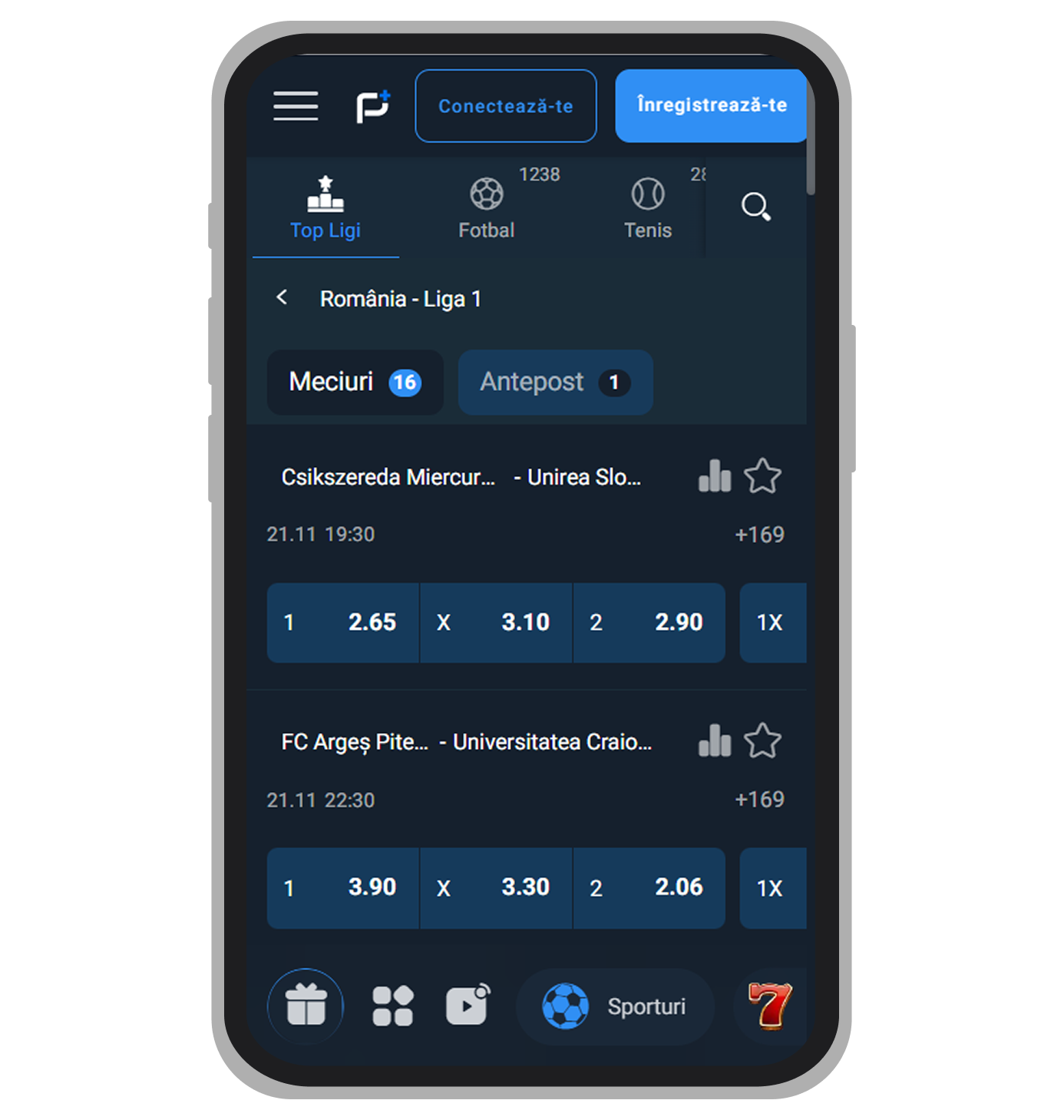 Cote pariuri sportive PariuriPlus