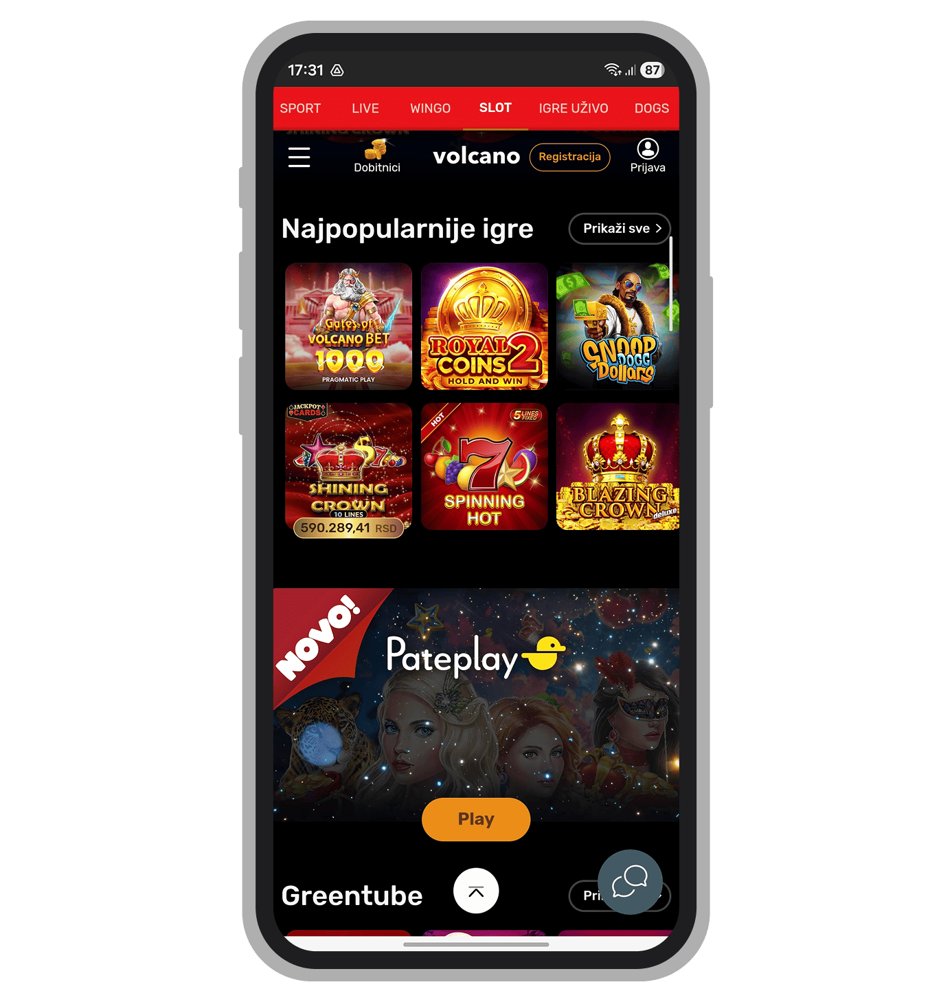 Zvanični sajt Volcanobet