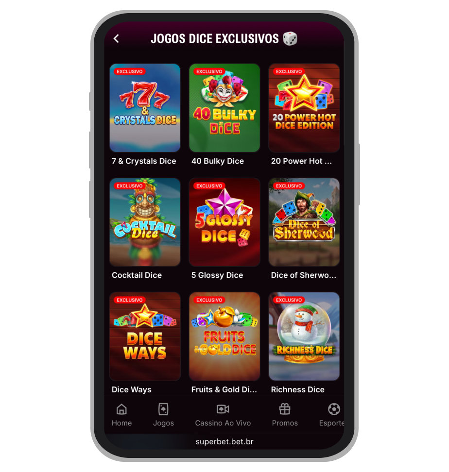 Jogos Dice exclusivos