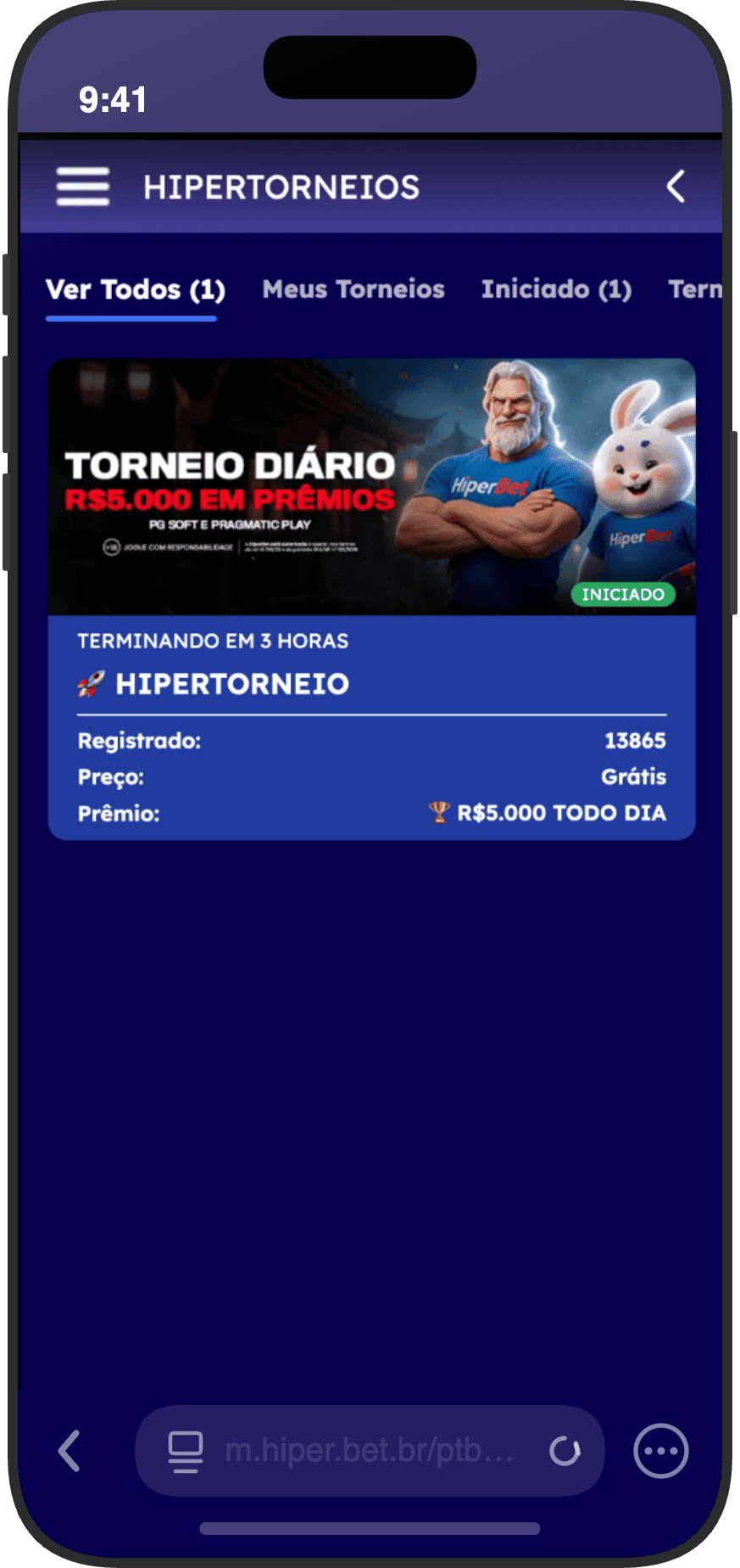 HiperTorneio diário da HiperBet com prêmio de R$ 5.000, jogos PG Soft e Pragmatic Play
