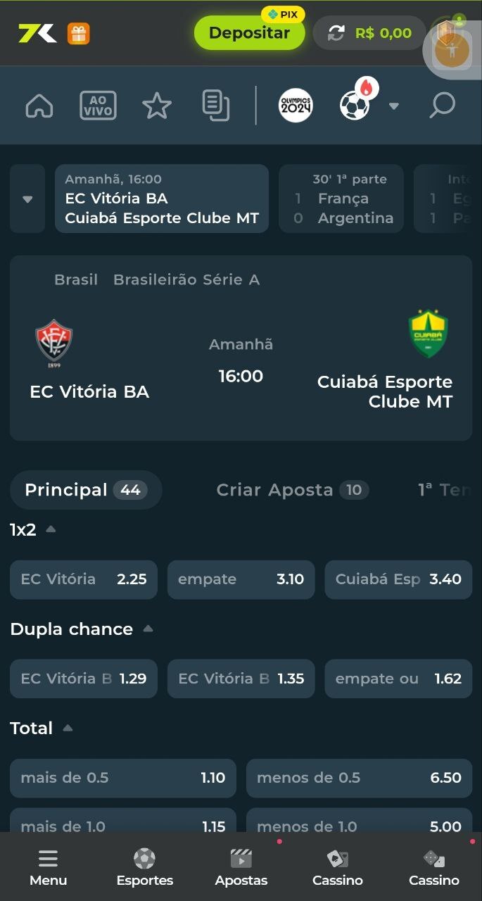 Escolhe uma aposta simples da Bet7k, múltipla ou dupla chance