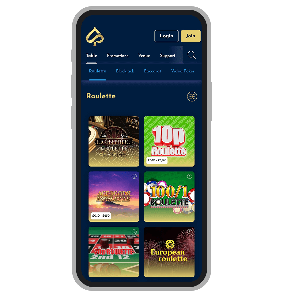 Roulette page