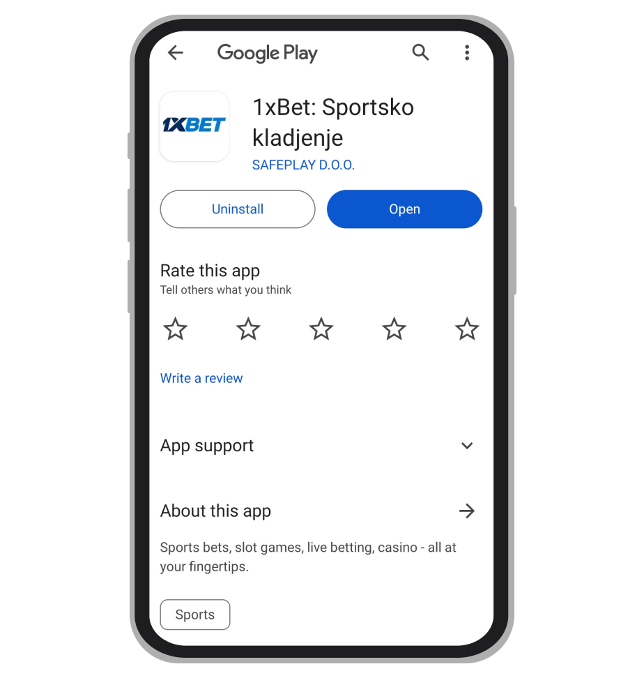1xBet aplikacija na Google Play