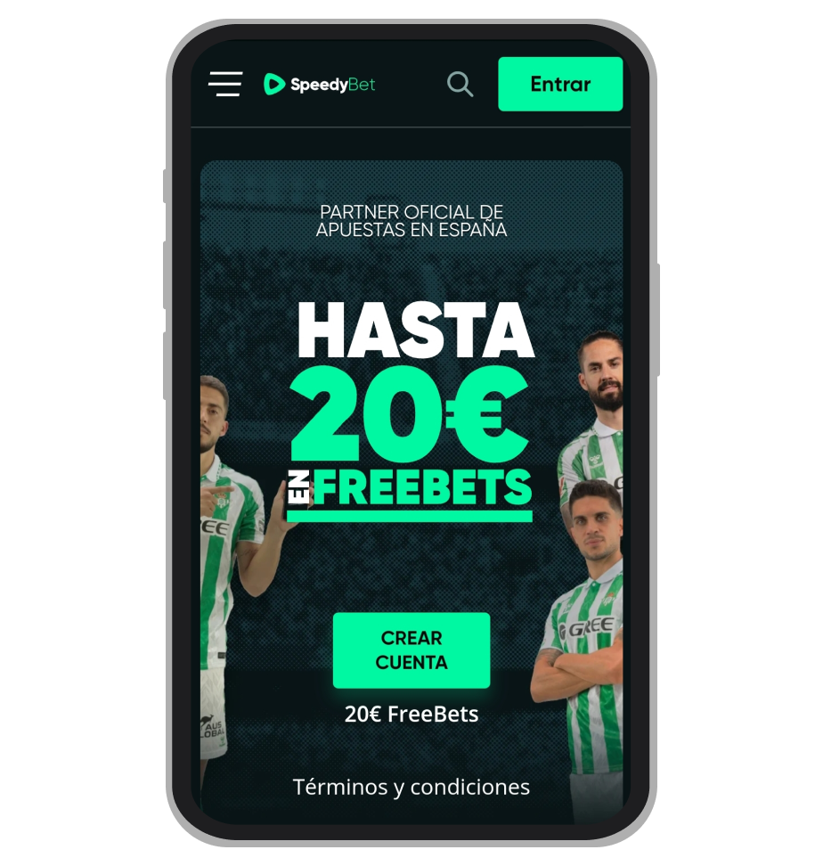 Casa de apuestas Speedybet, página inicial