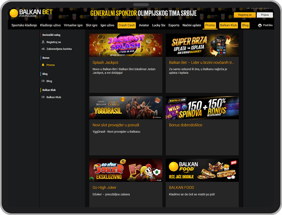 Bonusi i promocije Balkan Bet