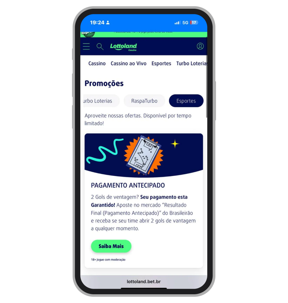 As promoções disponíveis