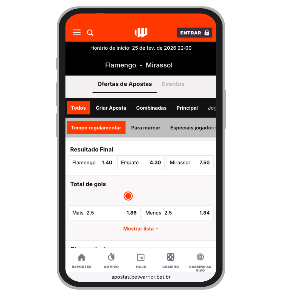 Seleção de mercados para o evento escolhido