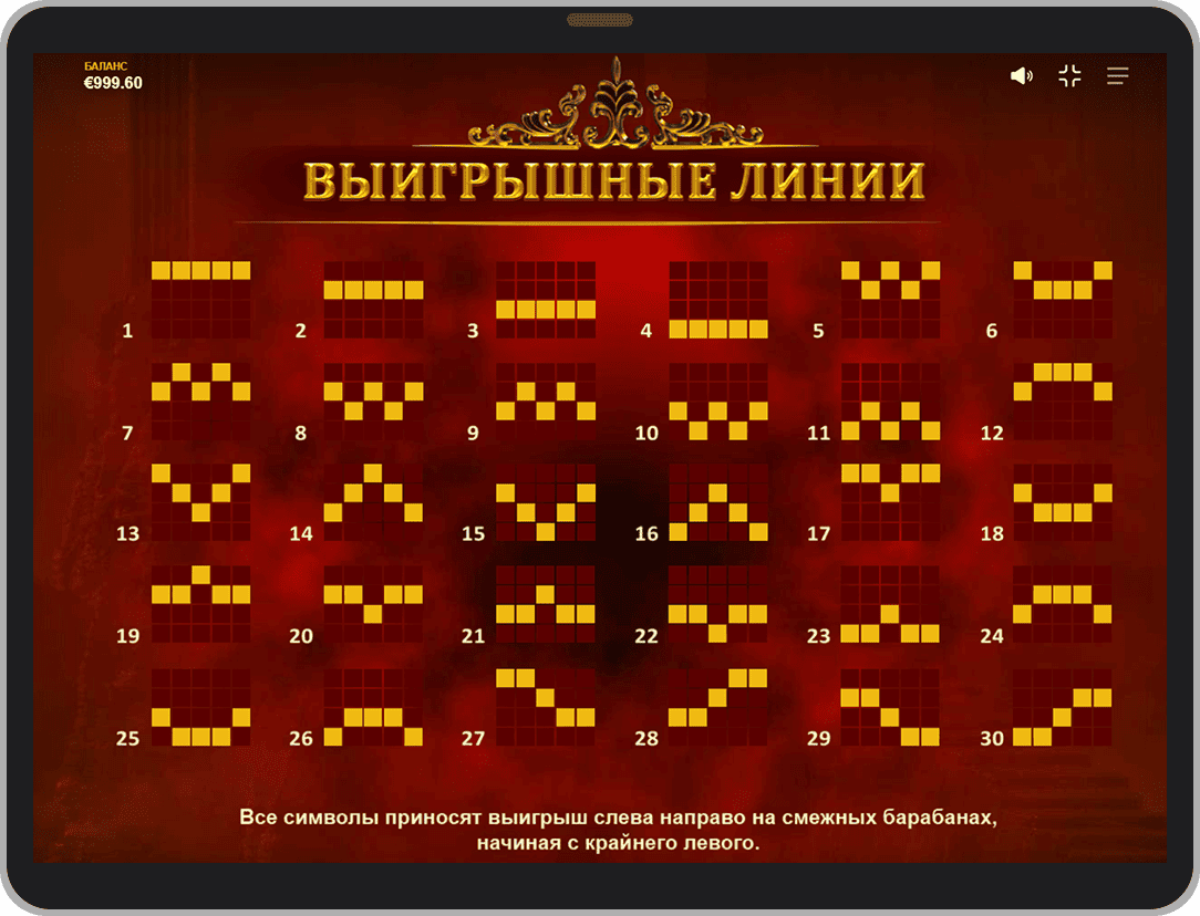 Линии выплат