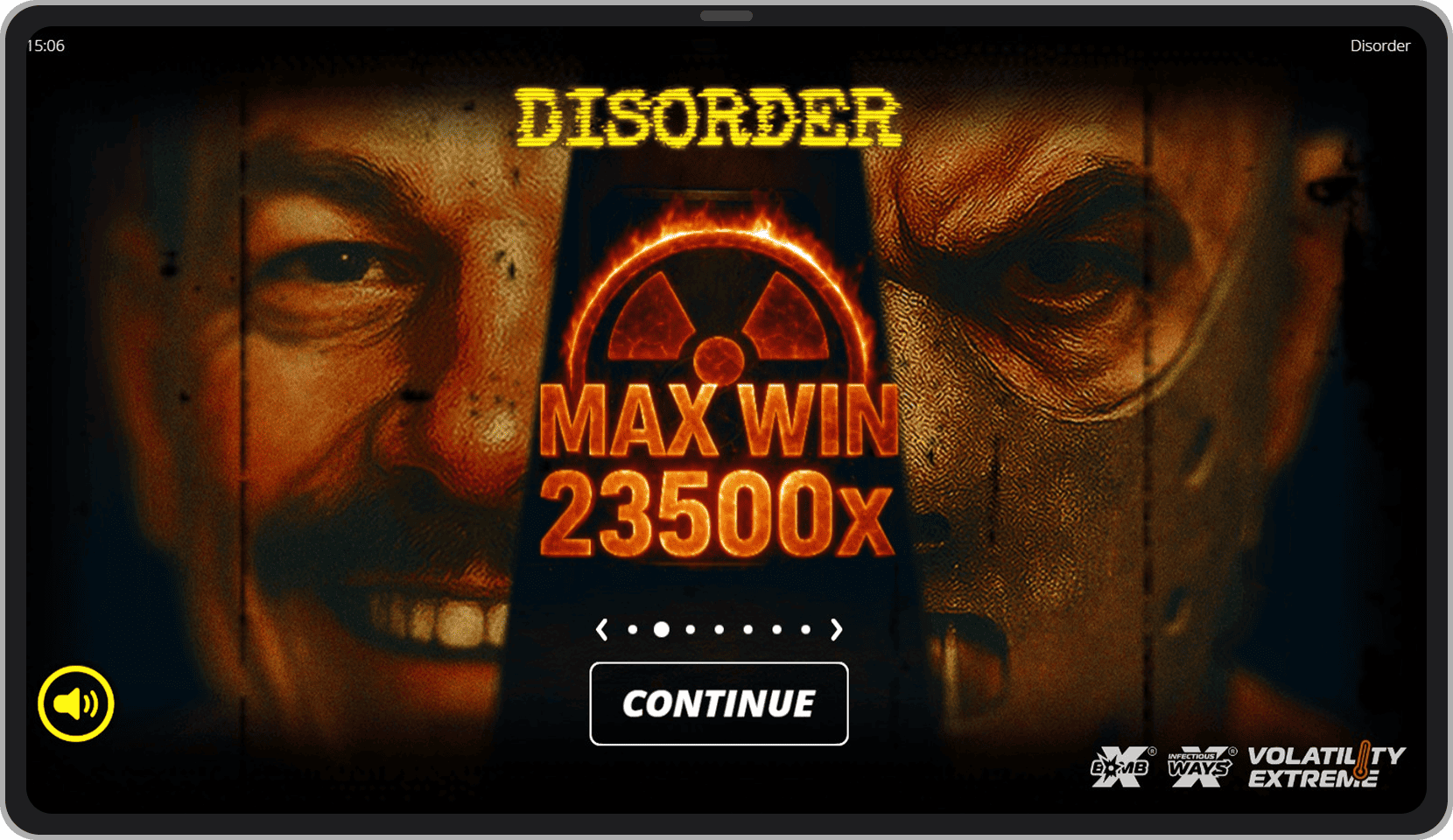 Intro screen