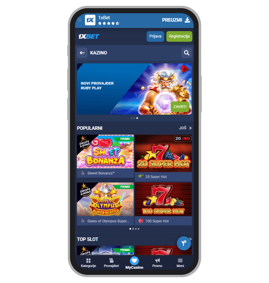 1xBet Početna stranica kazina