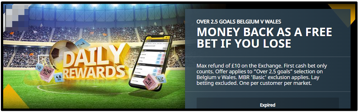 Bet on specific exchange bets and recieve a full £10 refund paid as Free bet credit.