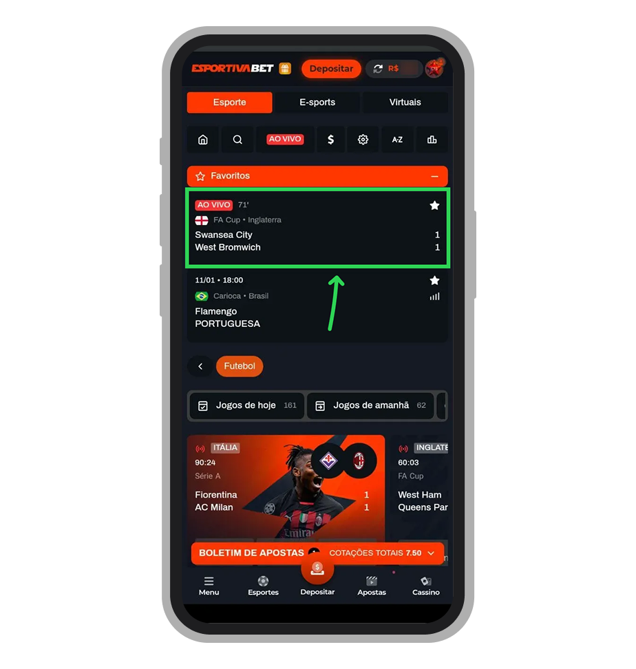 Escolha um dos eventos disponíveis