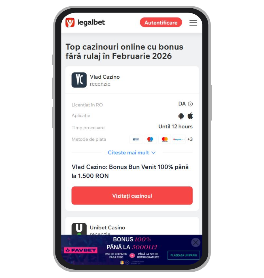Listă de bonusuri fără rulaj pe Legalbet