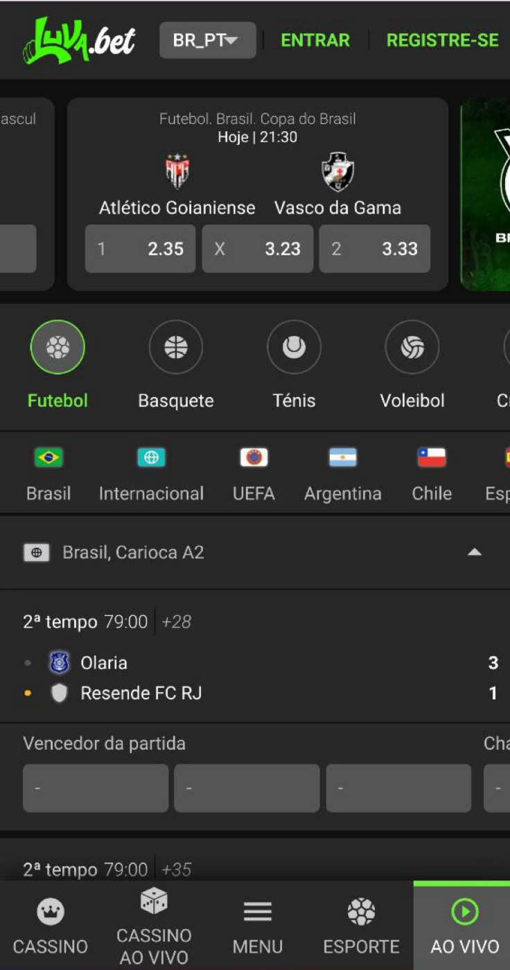 Como apostar na Luvabet ao vivo