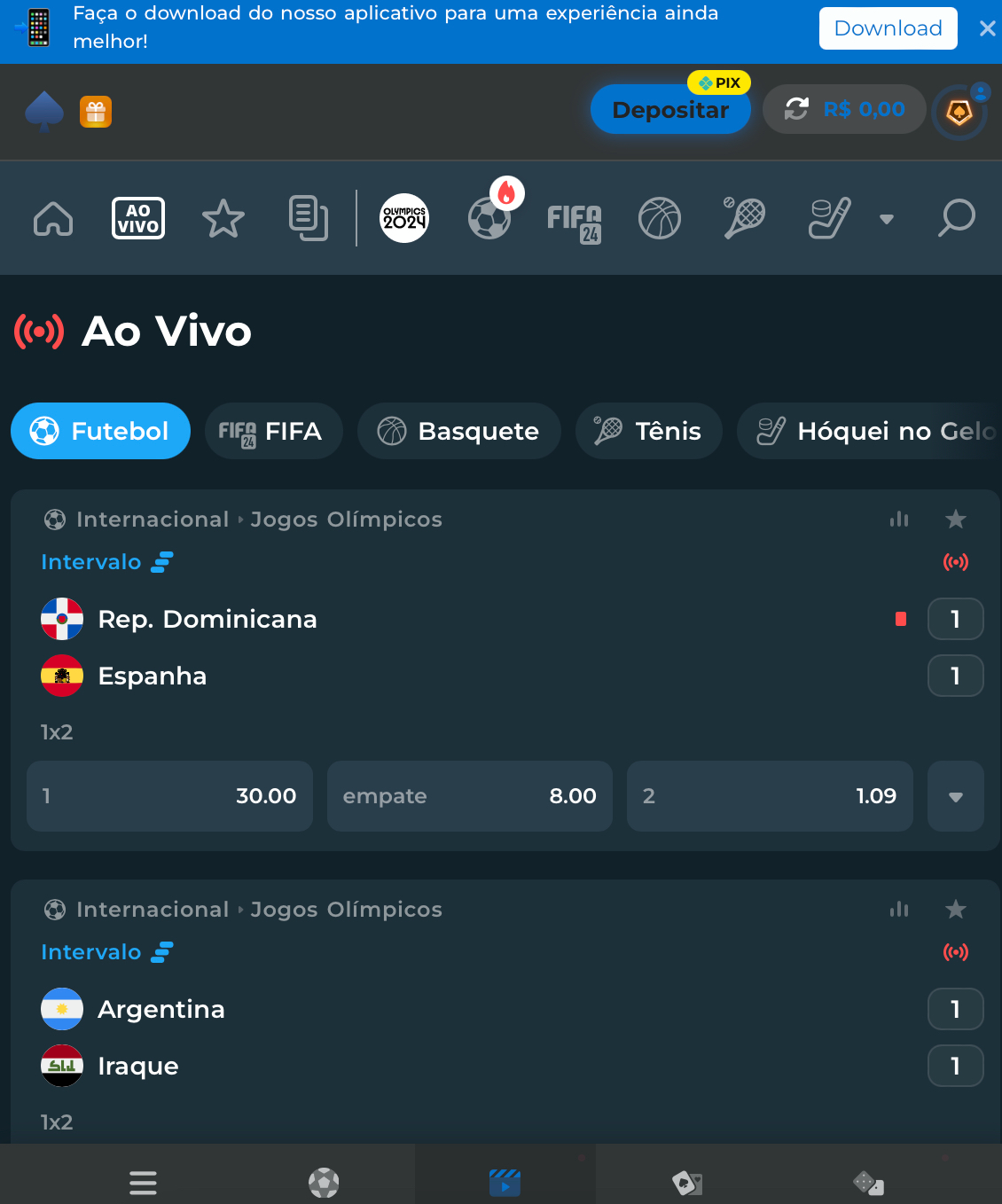 Como apostar na CassinoPix ao vivo