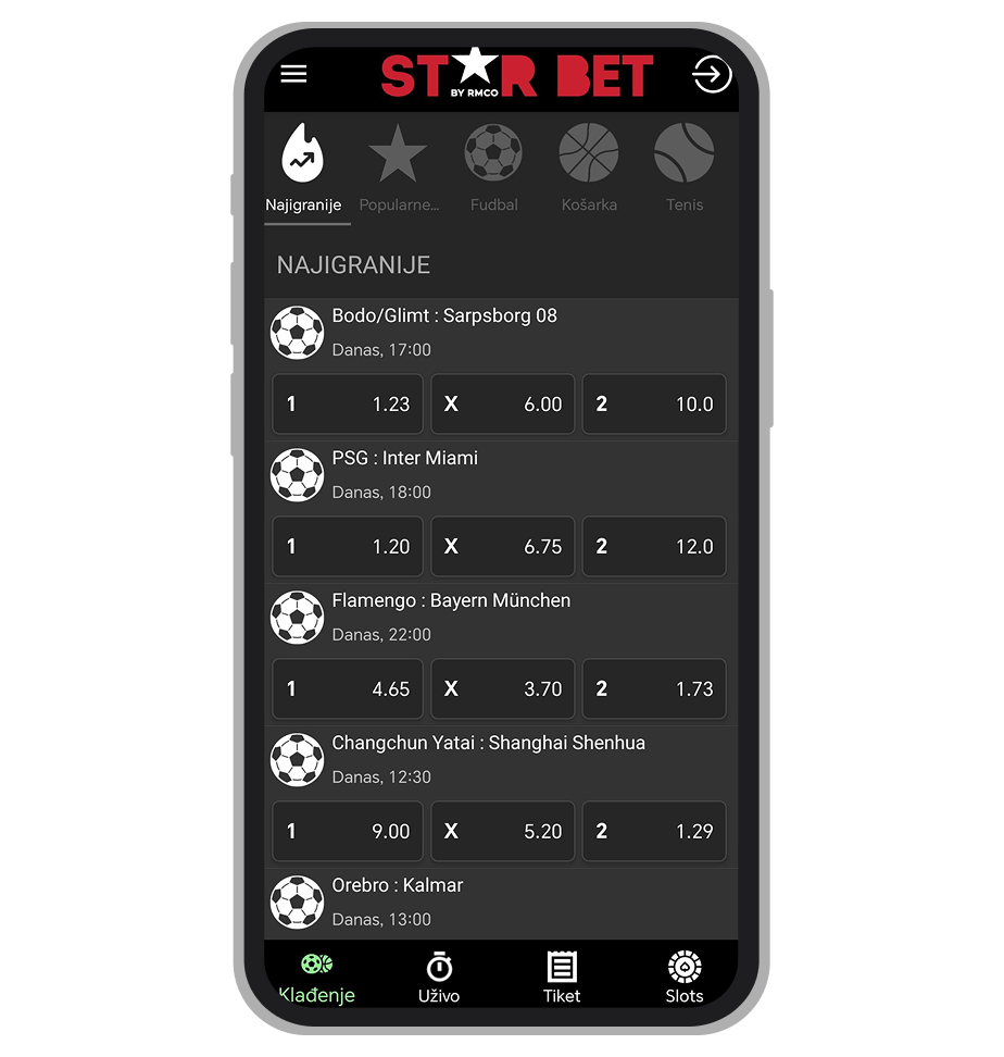 StarBet aplikacija
