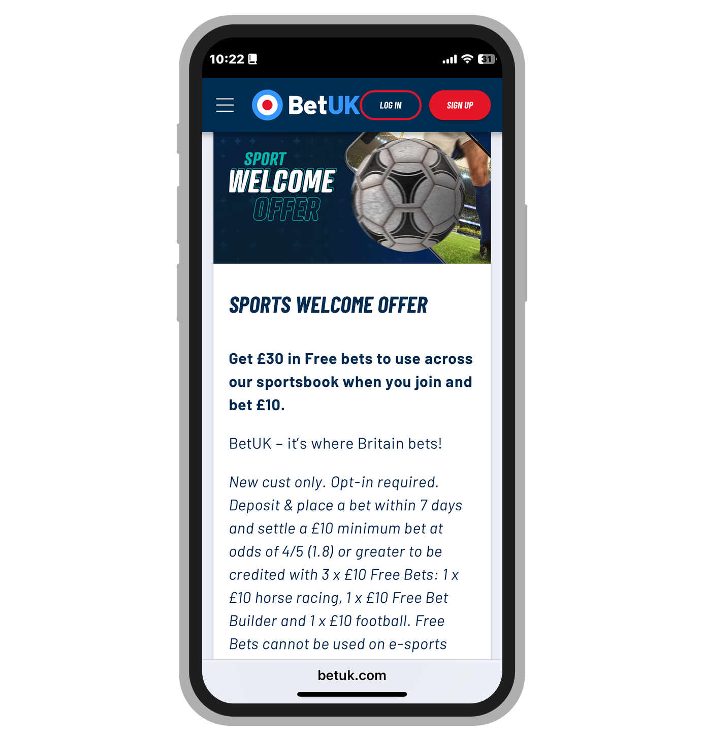BetUK sign-up offer